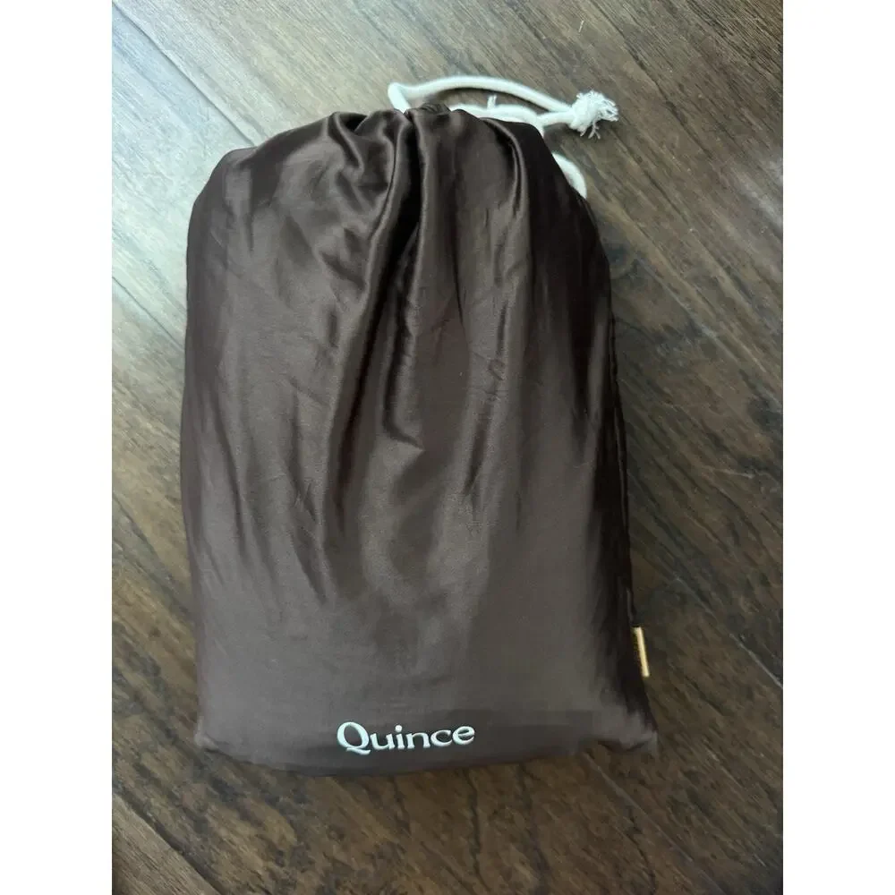 Quince Signature Giza Cotton Sateen Duvet Cover Set Espresso Full/Queen NWOT